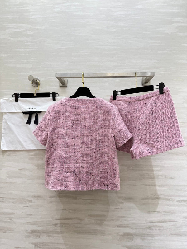CC 26s Ensemble Classique Fabriqué à la Main en Tweed Rose 352313
