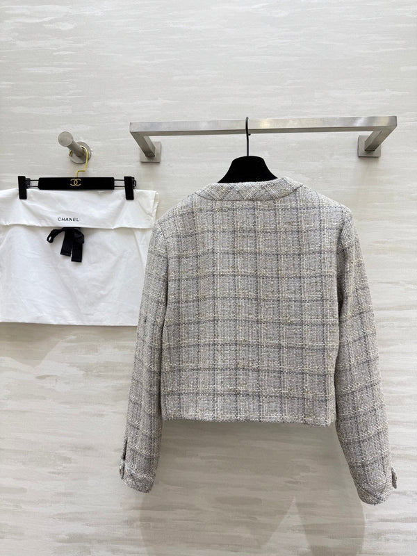 CC Veste classique 26s Tweed Beige-Gris 352293