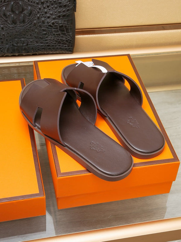 SANDALO HM IZMIR IN PELLE DI VITELLO COLOR CIOCCOLATO