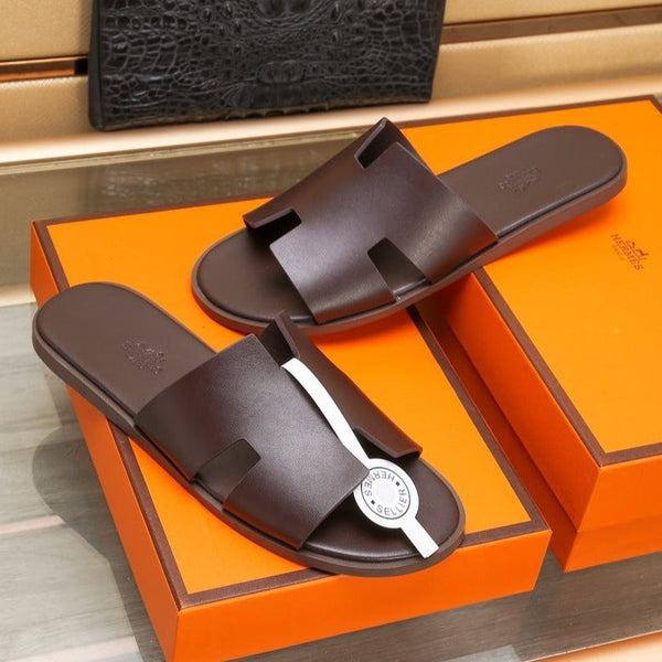 SANDALO HM IZMIR IN PELLE DI VITELLO COLOR CIOCCOLATO