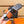 HM Men's Izmir Slide Black Orange Cowhide 685820