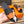 HM Men's Izmir Slide Black Orange Cowhide 685820