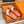 HM IZMIR SANDAL ORANGE AND WHITE LAMBSKIN