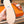 HM IZMIR SANDAL ORANGE AND WHITE LAMBSKIN