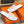 HM IZMIR SANDAL WHITE AND TANGERINE LAMBSKIN