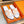 HM ORAN SANDAL WHITE AND TANGERINE LAMBSKIN