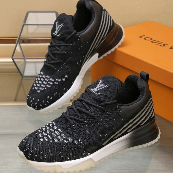 SNEAKERS IN BLACK MIX WHITE MESH BREATHABLE AND RUBBER