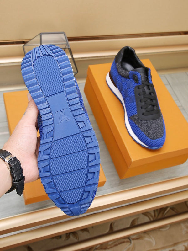 SNEAKER LV CLASSIC IN BLU COBALTO MIX NERO DAMIER