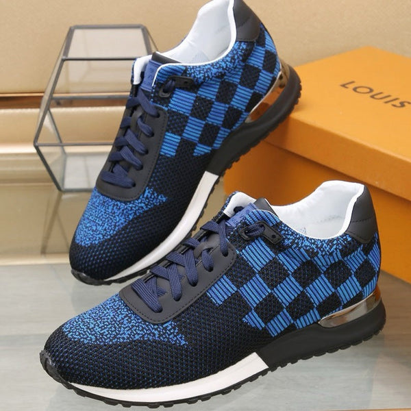 SNEAKER LV CLASSIC IN DAMIER NERO E AZZURRO