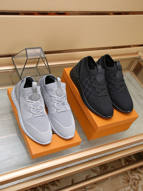 LV SNEAKERS IN BLACK MESH FABRIC
