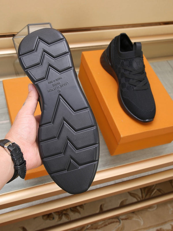 LV SNEAKERS IN BLACK MESH FABRIC