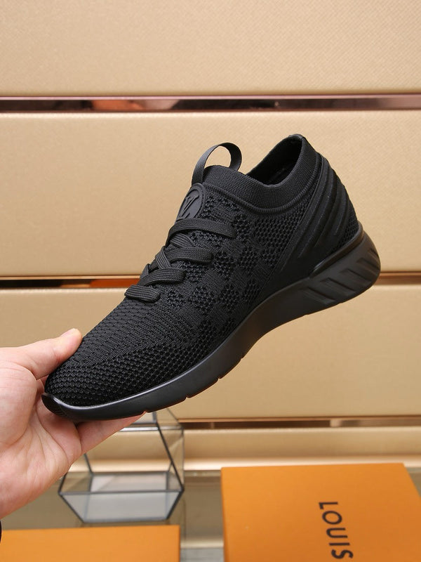 LV SNEAKERS IN BLACK MESH FABRIC