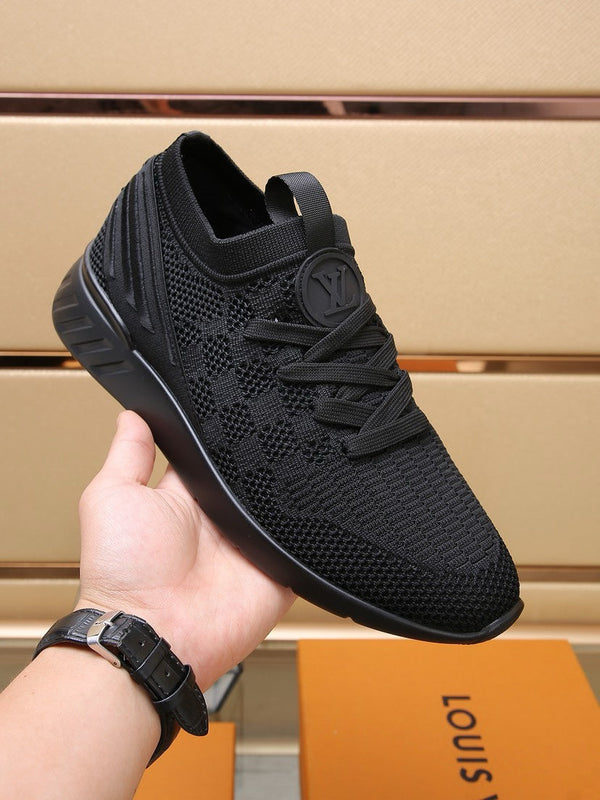 LV SNEAKERS IN BLACK MESH FABRIC