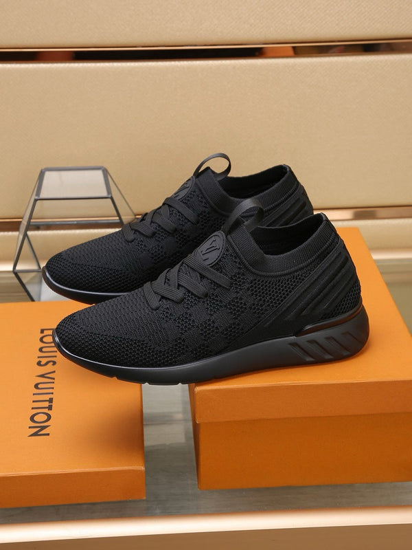 LV SNEAKERS IN BLACK MESH FABRIC