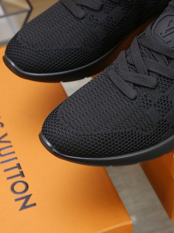 LV SNEAKERS IN BLACK MESH FABRIC