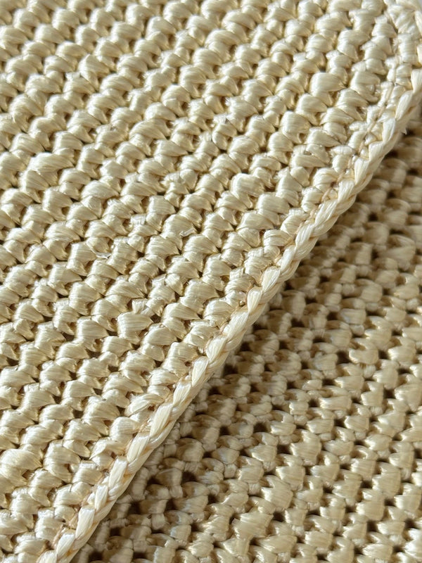 CC 26s Coco Beach 25.5CM Flap Bag Beige Raffia 143487