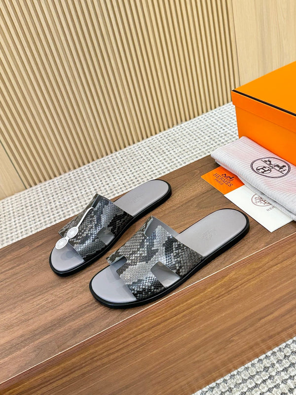 HM Men Izmir Sandals Grey Snakeskin 799286