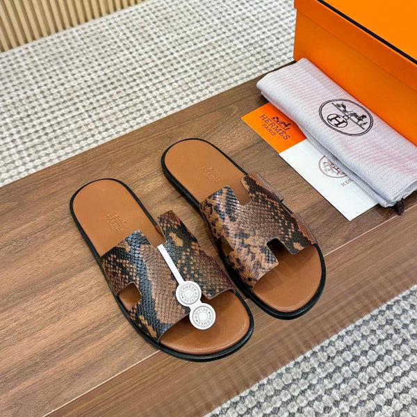 HM Men Izmir Sandals Brown Snakeskin 799287