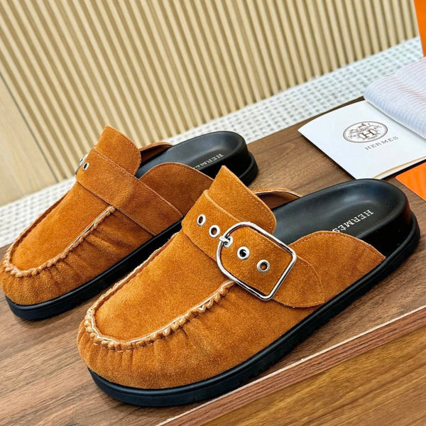 HM 2025 Key Mule Brown Orange Suede 294346
