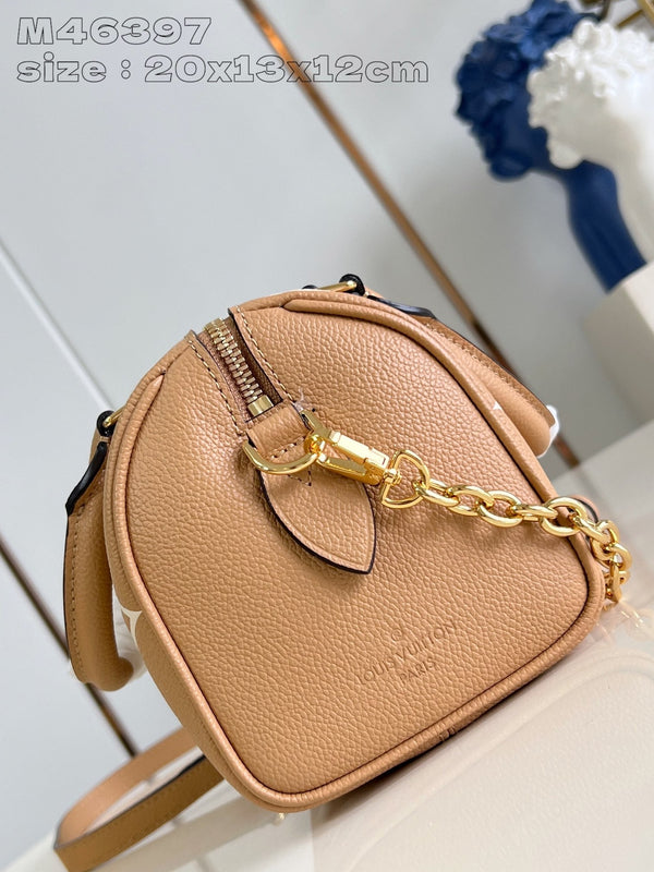 Speedy Bandouliere 20 Marrone Bianco Monogram Empreinte Vitello 