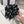 BLACK MONOGRAM FABRIC SCRUNCHIE 412544