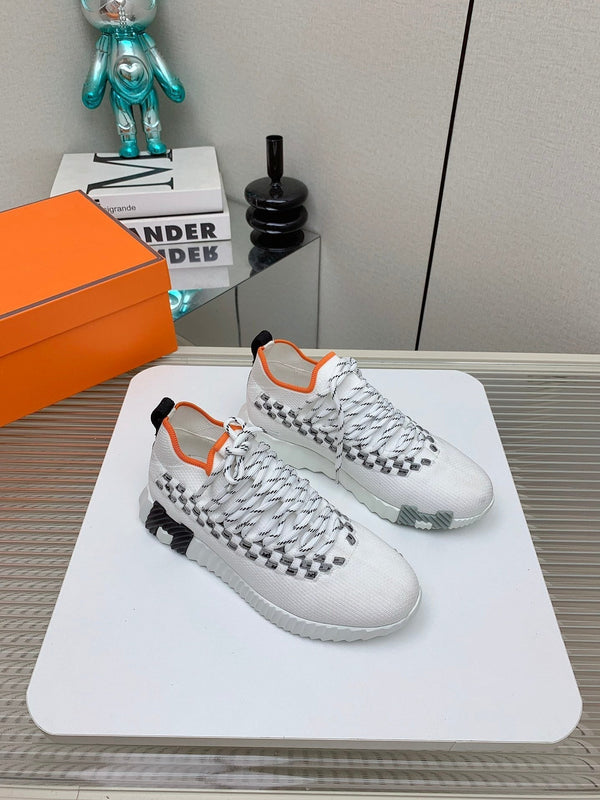 Sneaker slip-on HM Flex in tessuto intrecciato bianco 106321