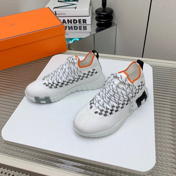 Sneaker slip-on HM Flex in tessuto intrecciato bianco 106321