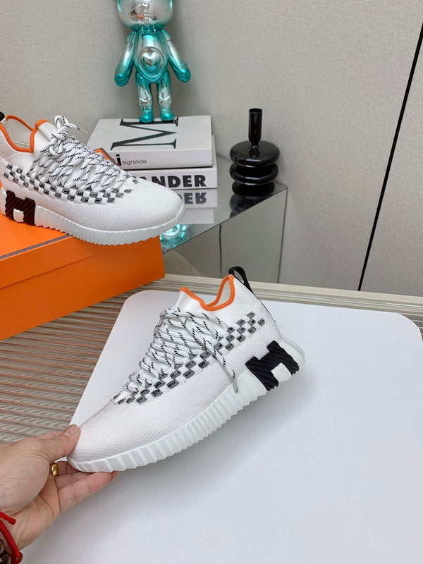 Sneaker slip-on HM Flex in tessuto intrecciato bianco 106321