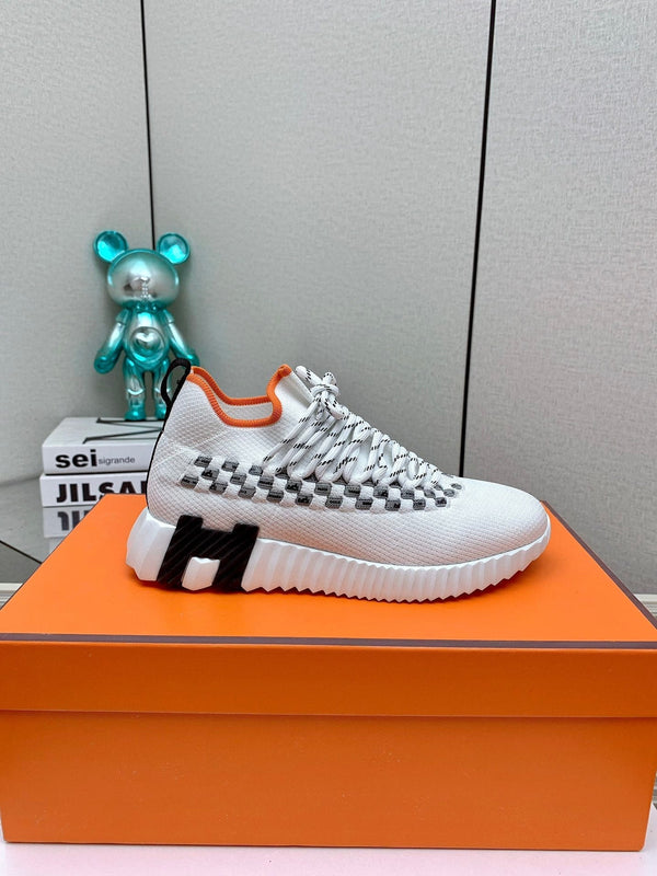 Sneaker slip-on HM Flex in tessuto intrecciato bianco 106321