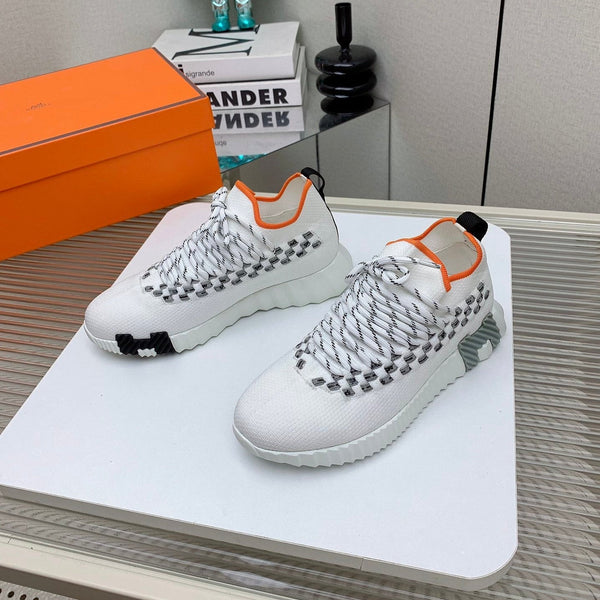Sneaker slip-on HM Flex in tessuto intrecciato bianco 106317