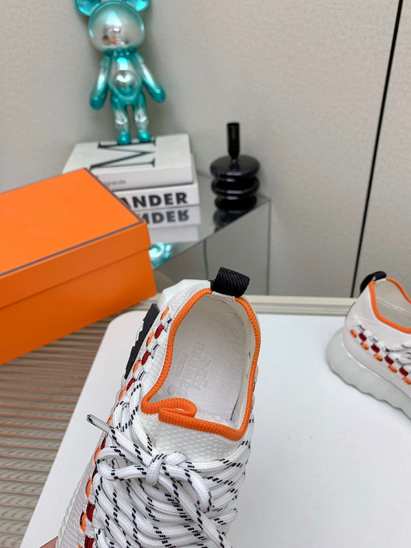 Sneaker slip-on HM Flex in tessuto intrecciato bianco 106316