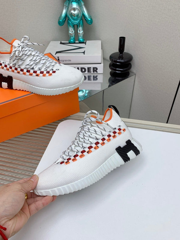Sneaker slip-on HM Flex in tessuto intrecciato bianco 106316