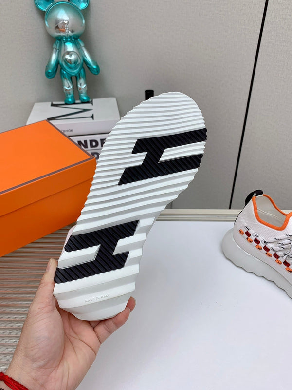 Sneaker slip-on HM Flex in tessuto intrecciato bianco 106316