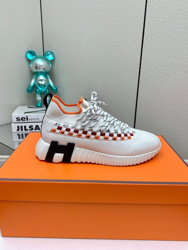 Sneaker slip-on HM Flex in tessuto intrecciato bianco 106316