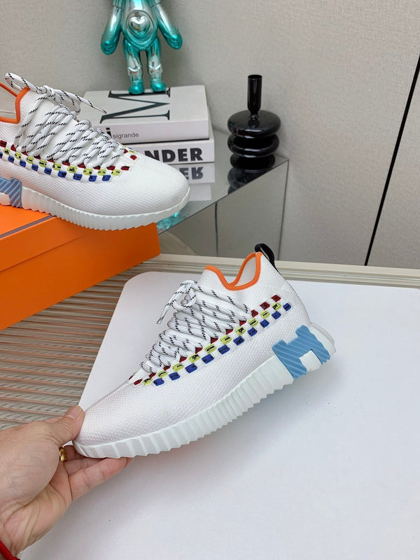 Sneaker slip-on HM Flex in tessuto intrecciato bianco 106314