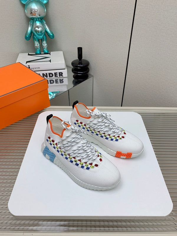 Sneaker slip-on HM Flex in tessuto intrecciato bianco 106314