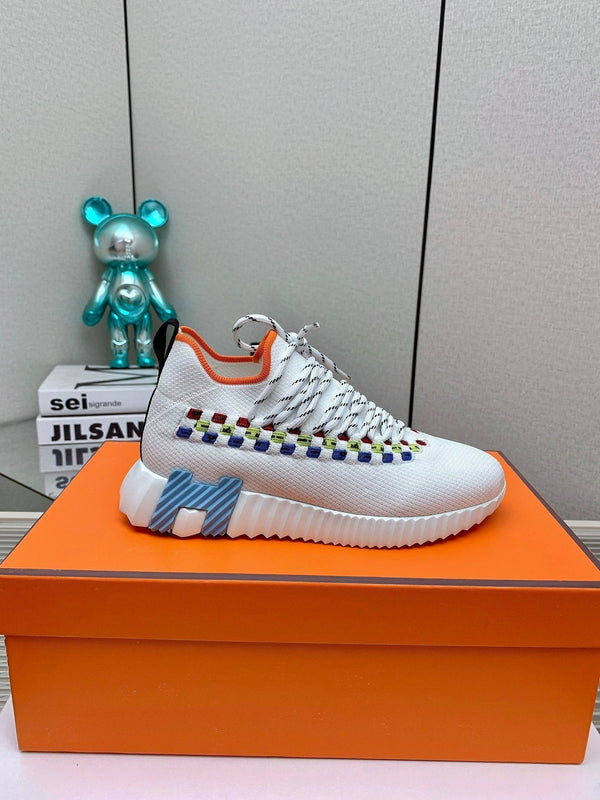 Sneaker slip-on HM Flex in tessuto intrecciato bianco 106314