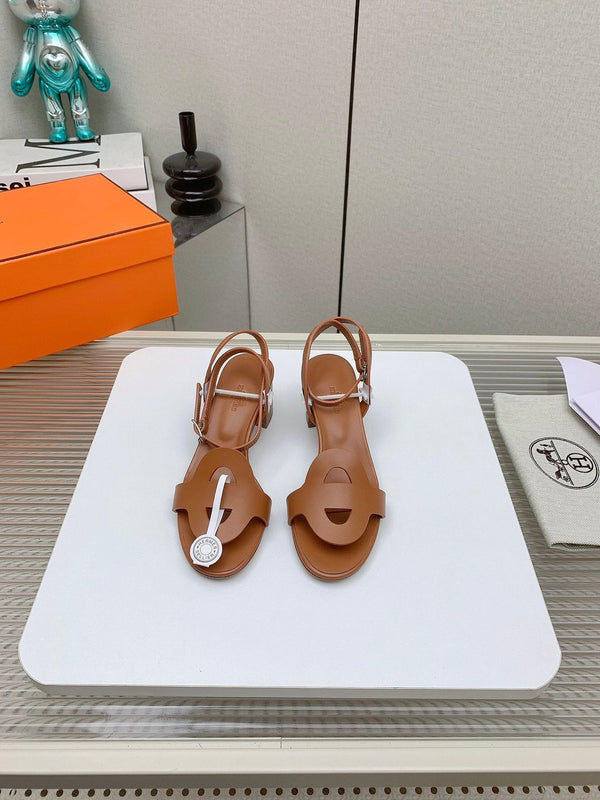 Sandalo HM Juliette 60 in pelle di agnello marrone 106181