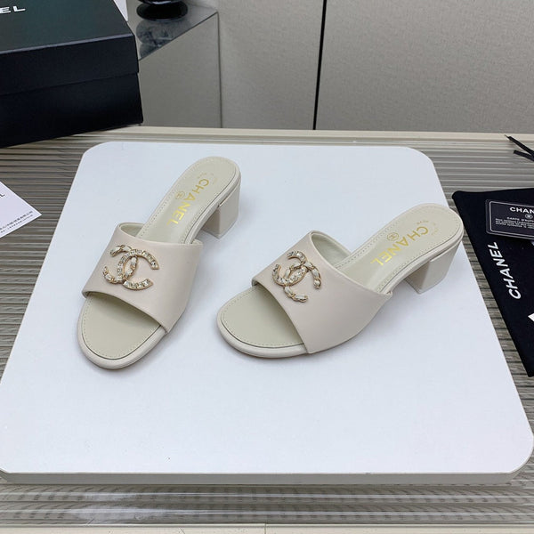 Sandali CC Mule 50m in pelle di agnello bianca 148978