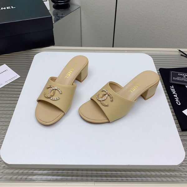 Sandali CC Mule 50m in pelle di agnello beige 148980