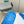 SANDALO CIABATTA DA PISCINA IN GOMMA BLU GELATINA