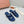 LP Men Sandals In Classic Blue Snake Embossed Calfskin