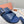 LP Men Sandals In Classic Blue Snake Embossed Calfskin