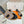 HM Oasis Sandals with Rhinestone Black Orange Cowhide 625268