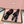 Miu Vintage-Effect Penny Slingback Black Red Leather 791001