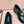 Miu Vintage-Effect Penny Loafers Black Leather 791004