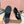 Miu Vintage-Effect Penny Loafers Black Leather 791004