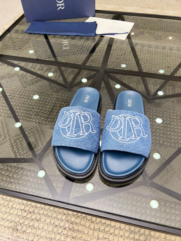 SANDALO SCIVOLANTE CD AQUA BLU DENIM