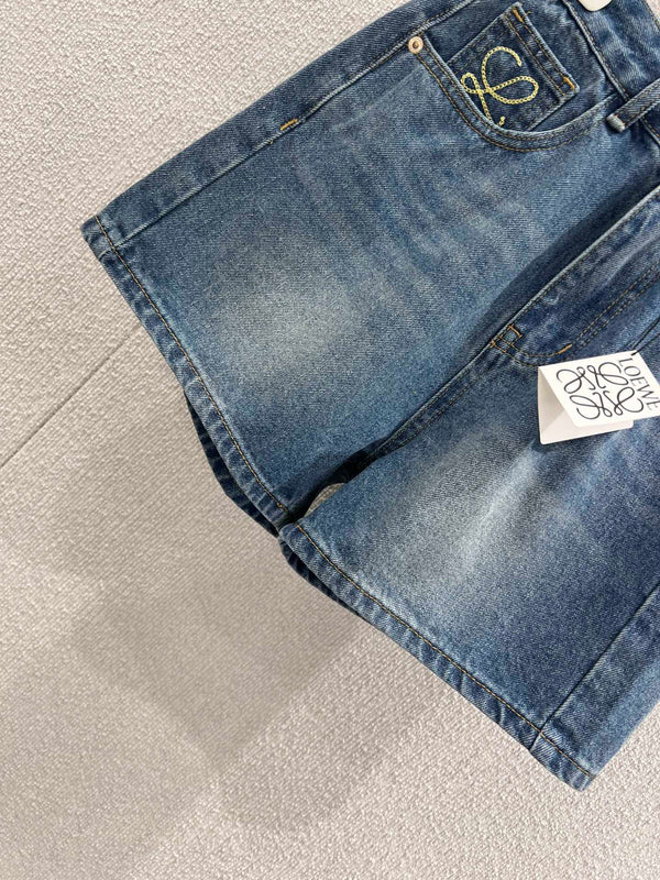 Short en jean brodé Loewe 26Ss
