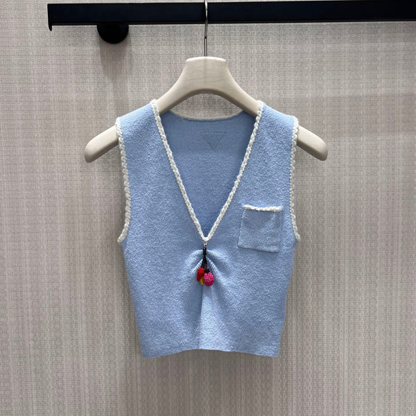 Prad Cotton Bouclé Crop Top 400577